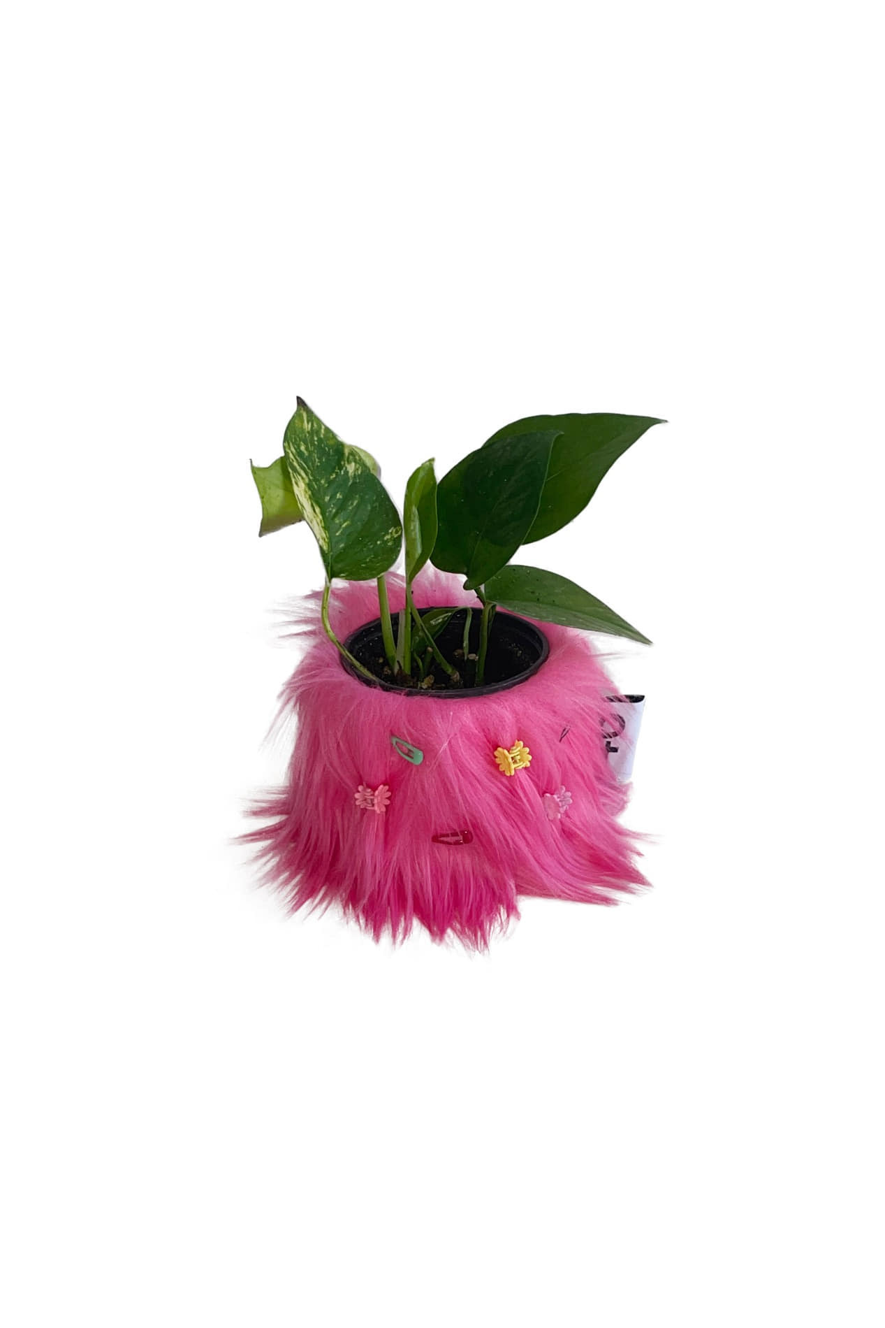 furry pot cover (pink)
