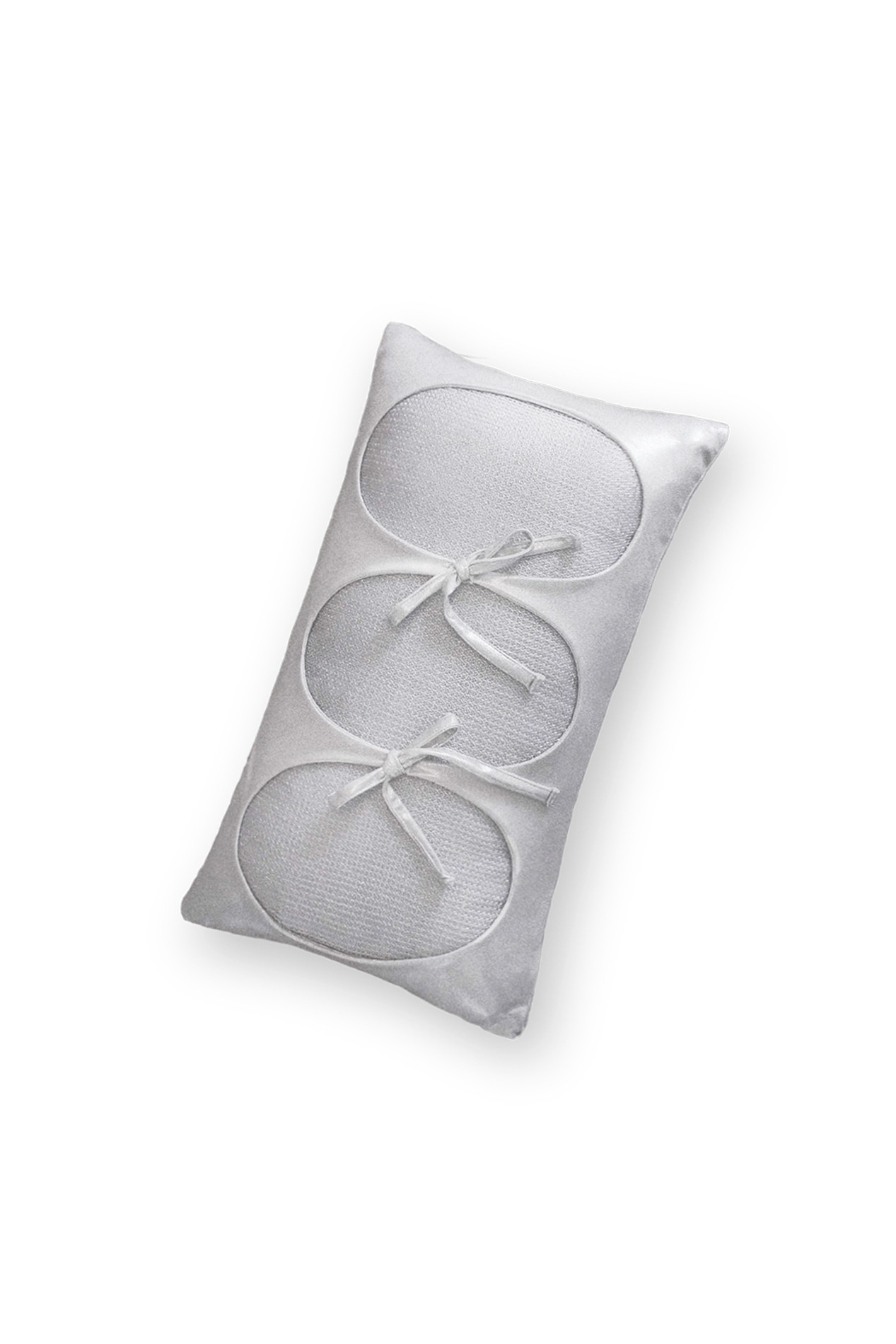 silver ribbon cushion